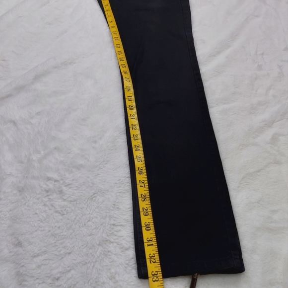 BCBGMaxAzria May Skinny w/Back Leg Zipper Black Jeans Pants Mid Rise Size 27 - Picture 8 of 16